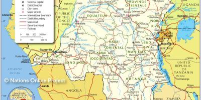 Žemėlapis kongo demokratinė respublika